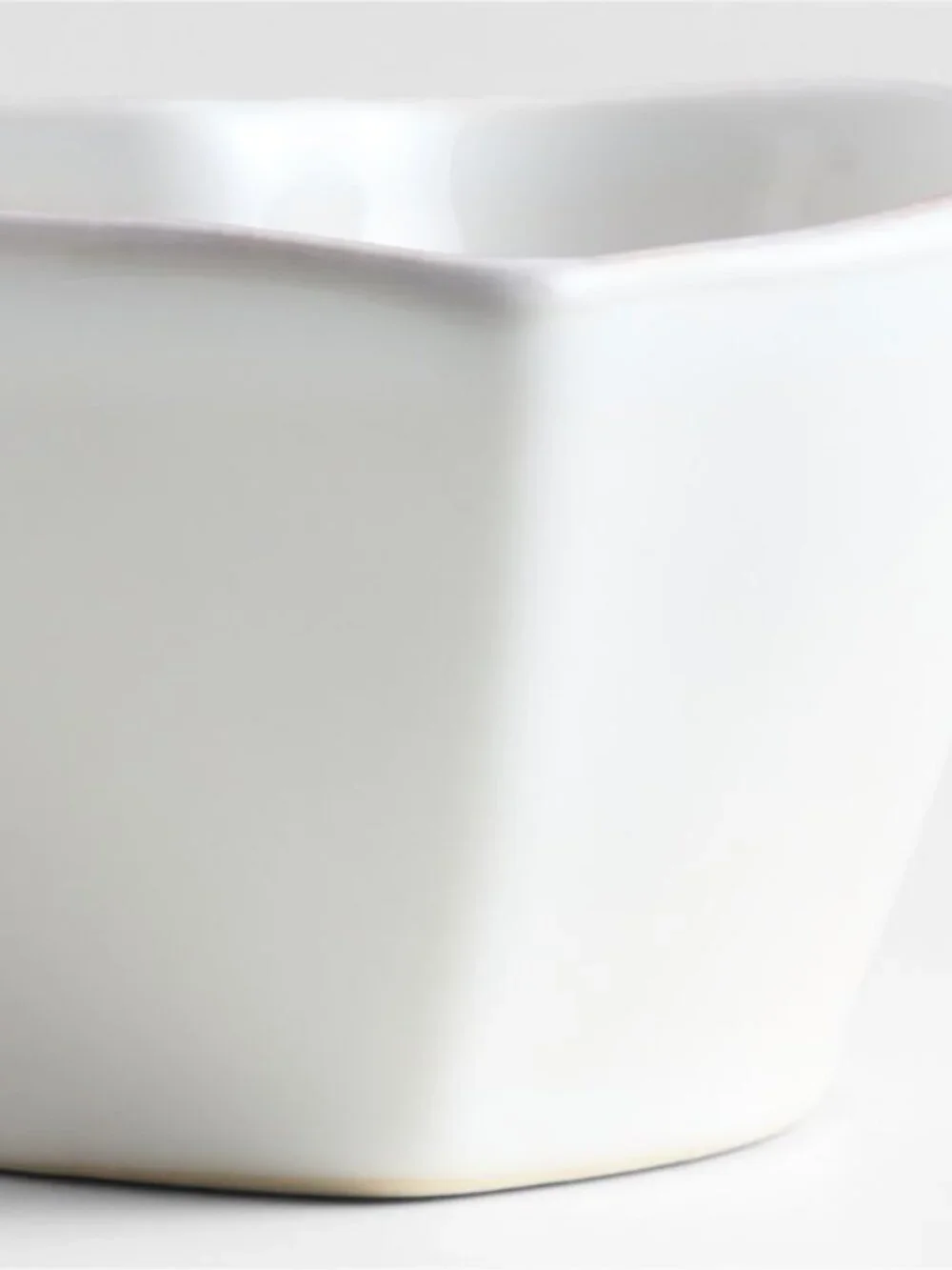 Crate&Barrel Marin White Stoneware 8-Oz. Heart Ramekin